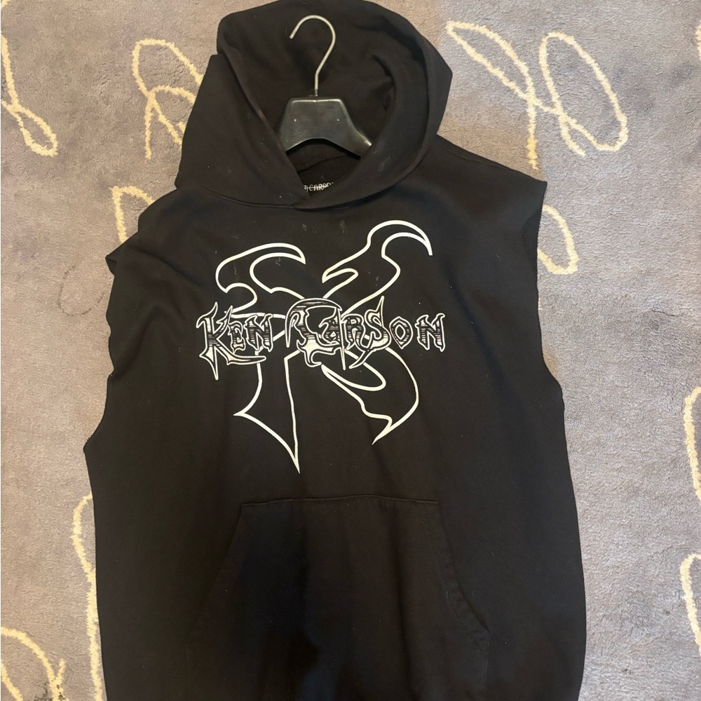 Ken carson x your merch sleeveless hoodie